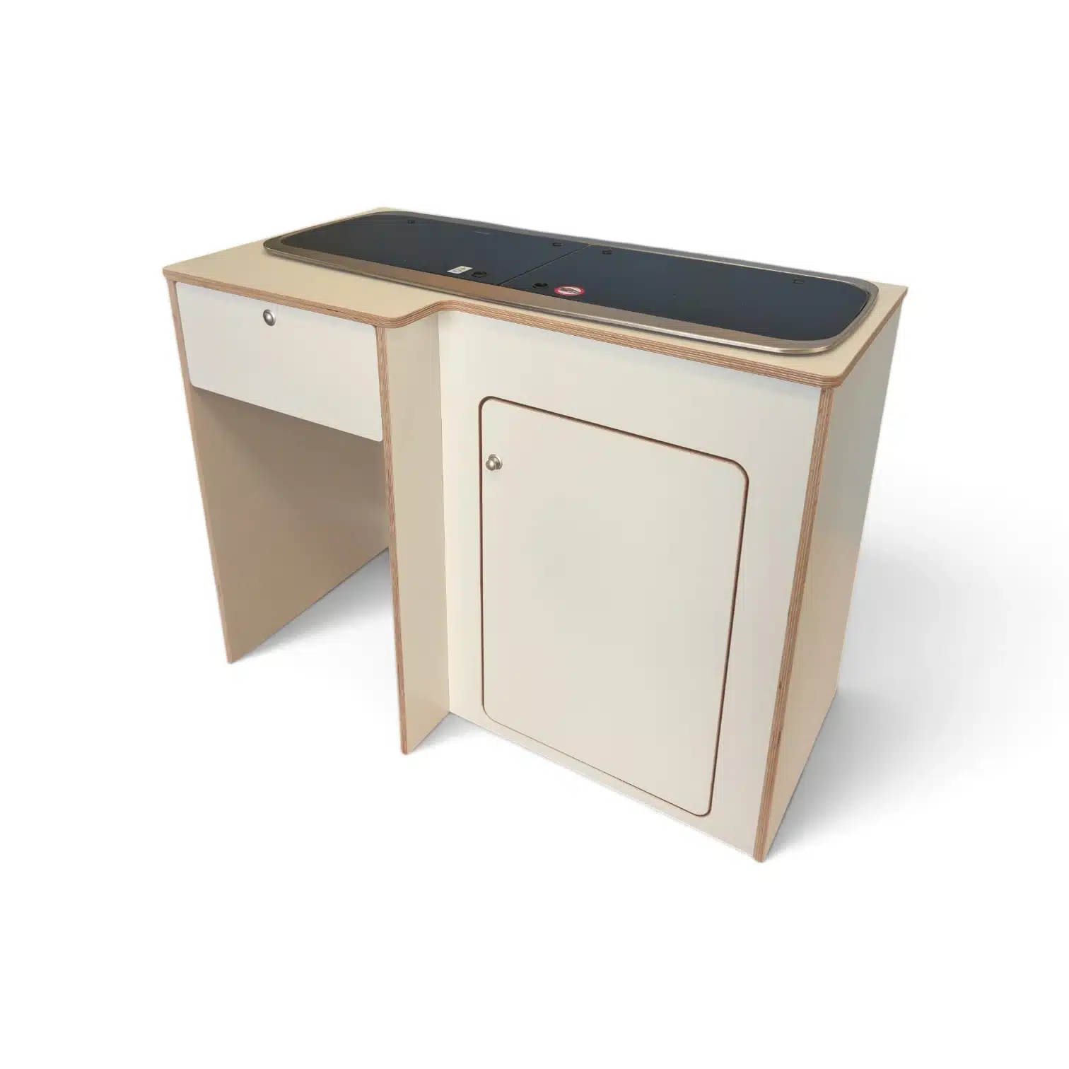 White Melamine Birch Ply 1 DOOR Camper kitchen pod Camper Van 9222 and CRX50 POD - Image 3