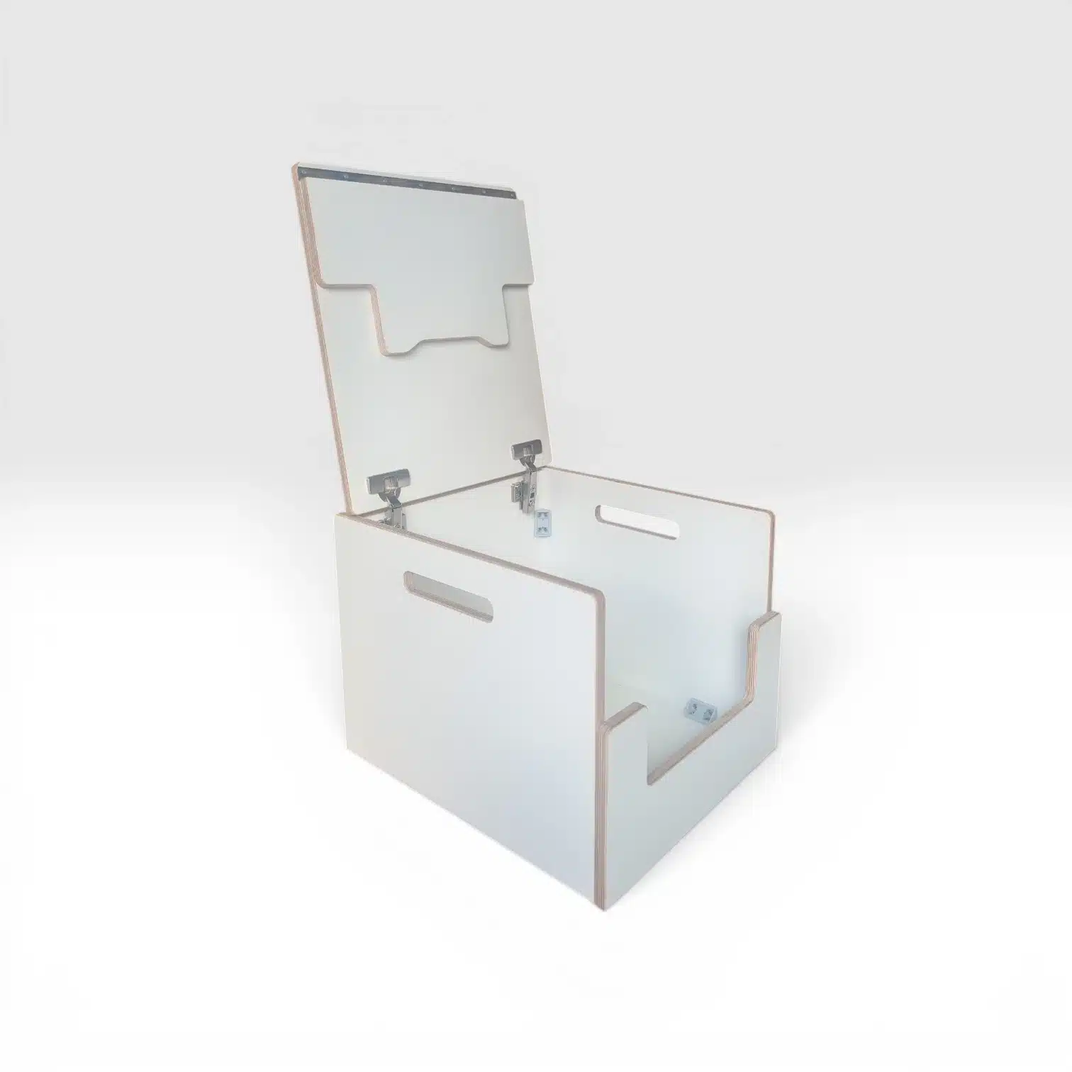 White Matt Melamine Birch Ply 15mm 135 & 335 Camper Toilet Storage Box For Thetford Porta potti Boom Box - Image 2