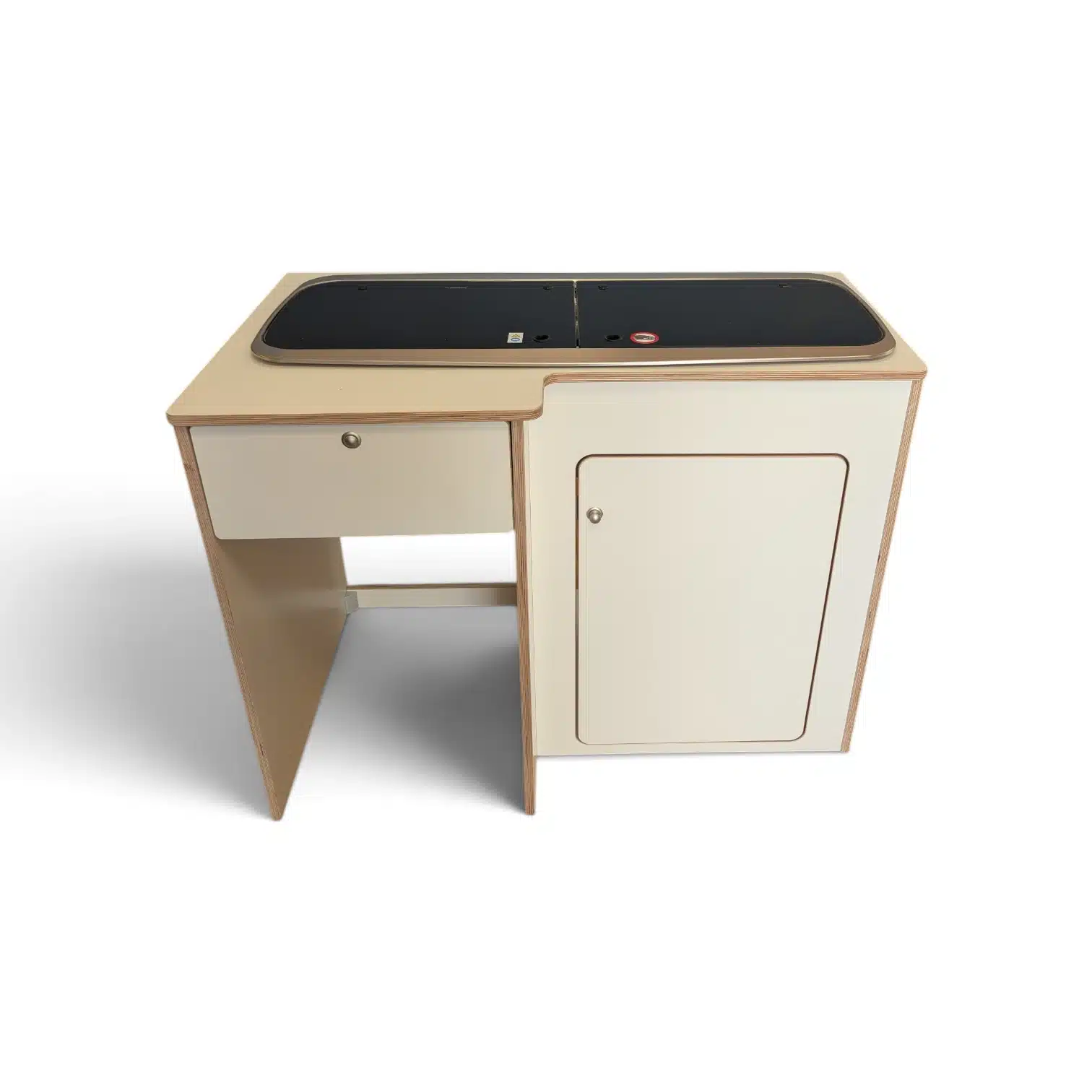 White Melamine Birch Ply 1 DOOR Camper kitchen pod Camper Van 9222 and CRX50 POD - Image 2
