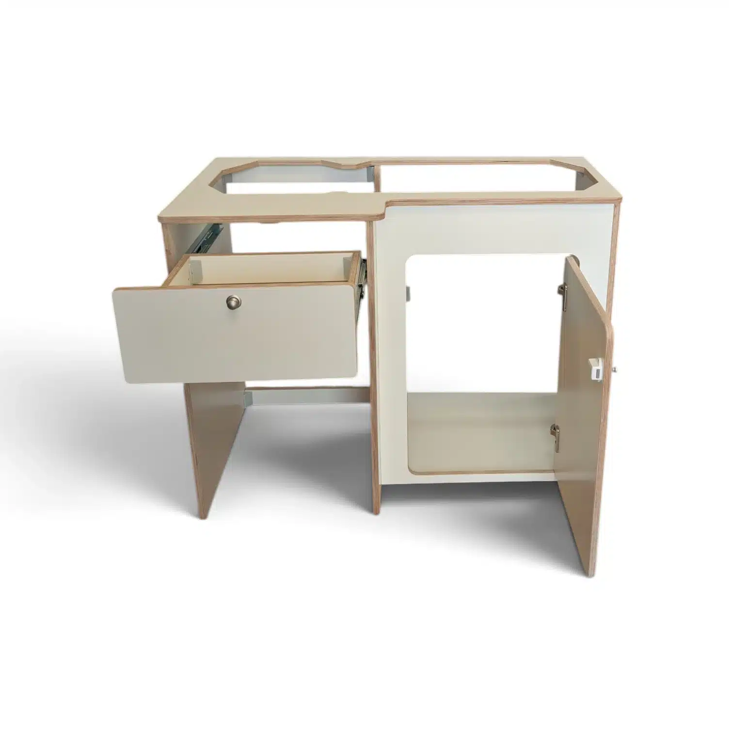 White Melamine Birch Ply 1 DOOR Camper kitchen pod Camper Van 9222 and CRX50 POD - Image 4